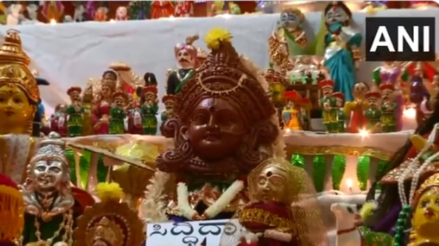 The image shows the display of various dolls.(Twitter/ANI)