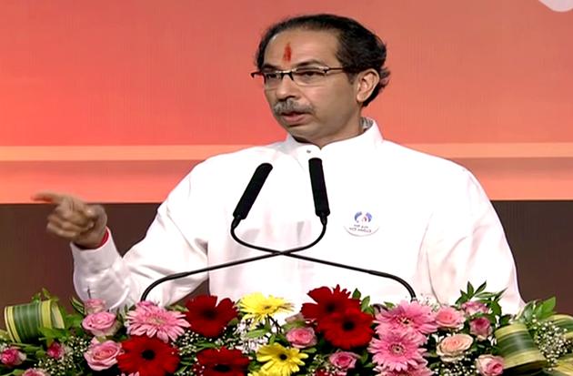 Maharashtra chief minister Uddhav Thackeray addresses the Shiv Sena's annual Dussehra rally in Mumbai on Sunday.(ANI Photo) Maharashtra chief minister Uddhav Thackeray addresses the Shiv Sena's annual Dussehra rally in Mumbai on Sunday.(ANI Photo)