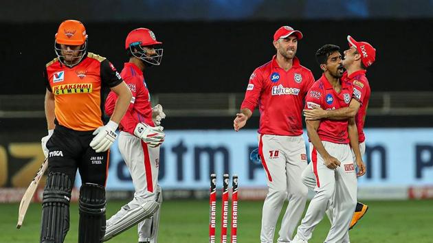 Murugan Ashwin of Kings XI Punjab celebrates the wicket of Jonny Bairstow of Sunrisers Hyderabad during Indian Premier League (IPL) match between Kings XI Punjab and the Sunrisers Hyderabad.(PTI)