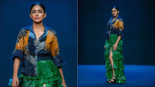 Mrunal Thakur’s <span class='webrupee'>₹</span>2.5 lakh embroidered jacket with skirt took 200 hours to make