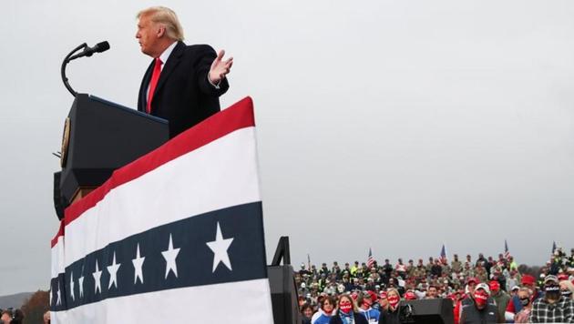 U.S. President Donald Trump speaks during a campaign event in Martinsburg, Pennsylvania, on October 26.(Reuters) U.S. President Donald Trump speaks during a campaign event in Martinsburg, Pennsylvania, on October 26.(Reuters)