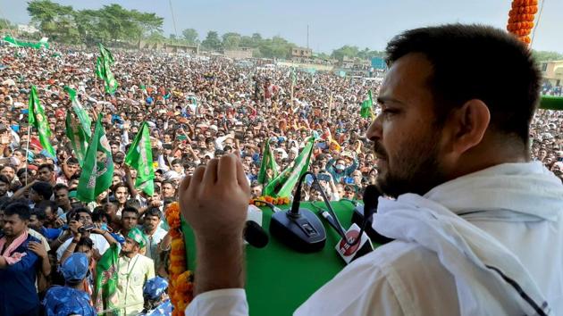 Tejashwi Yadav has promised to give one million government jobs to people on his first day as chief minister(ANI)