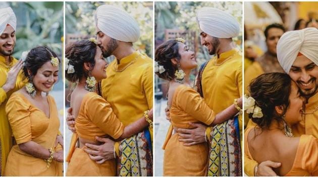 Neha and Rohanpreet’s Haldi ceremony was a picture of colour yellow. 