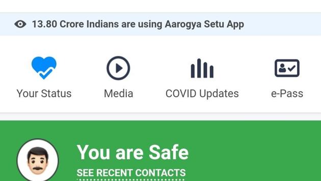 The Centre said the app was developed in a record time of around 21 days. (Aarogya Setu)