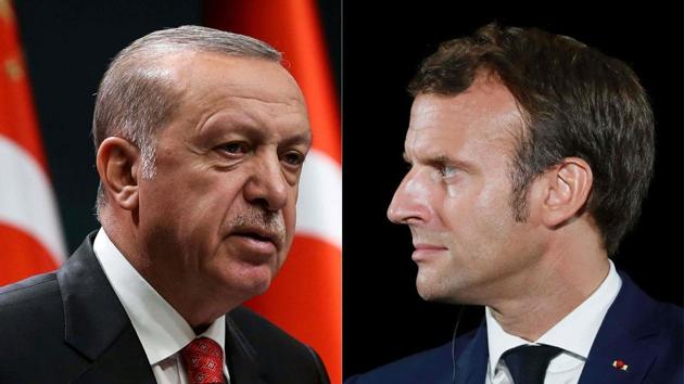Turkish President Recep Tayyip Erdogan (L) and French President Emmanuel Macron (AFP) Turkish President Recep Tayyip Erdogan (L) and French President Emmanuel Macron (AFP)