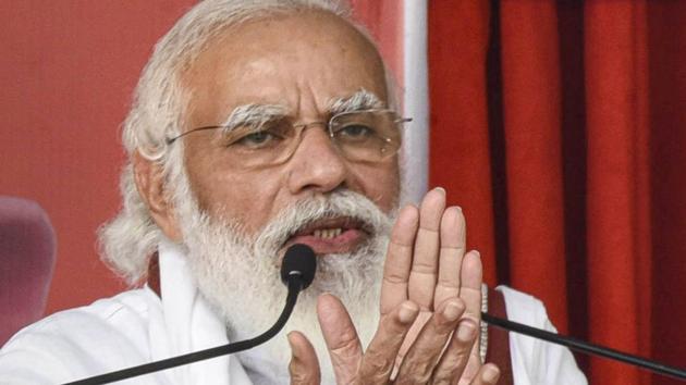 PM Modi said that Bihar had come a long way in the last 15 years under Nitish Kumar’s leadership to become aspirational due to its march from darkness to light. (PTI) PM Modi said that Bihar had come a long way in the last 15 years under Nitish Kumar’s leadership to become aspirational due to its march from darkness to light. (PTI)