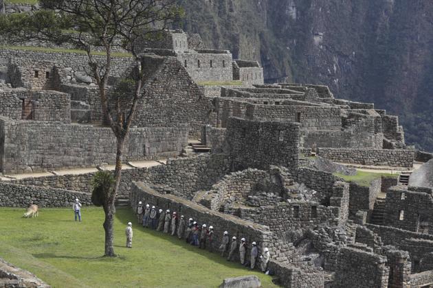 The Machu Picchu archeological site is devoid of tourists while it’s closed amid the COVID-19 pandemic, in the department of Cusco, Peru, Tuesday, Oct. 27, 2020. Currently open to maintenance workers only, the world-renown Incan citadel of Machu Picchu will reopen to the public on Nov. 1. (AP)