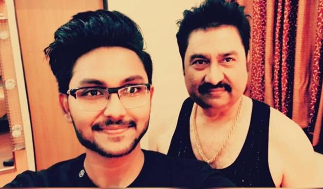 Kumar Sanu with son Jaan Kumar Sanu.