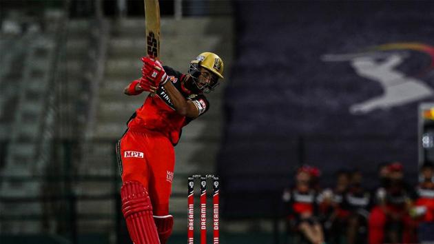 IPL 2020: Devdutt Padikkal smashes one through the off side.(RCB/Twitter) IPL 2020: Devdutt Padikkal smashes one through the off side.(RCB/Twitter)