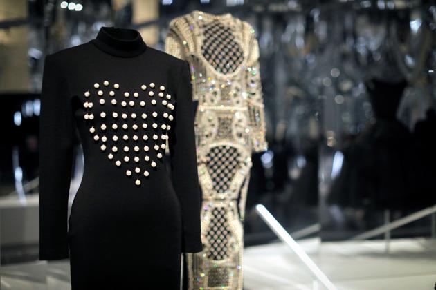 Creations are displayed at The Costume Institute's upcoming exhibition "About Time: Fashion and Duration" during a press preview at the Metropolitan Museum of Art in Manhattan in New York City, New York, U.S., October 26, 2020. (REUTERS)