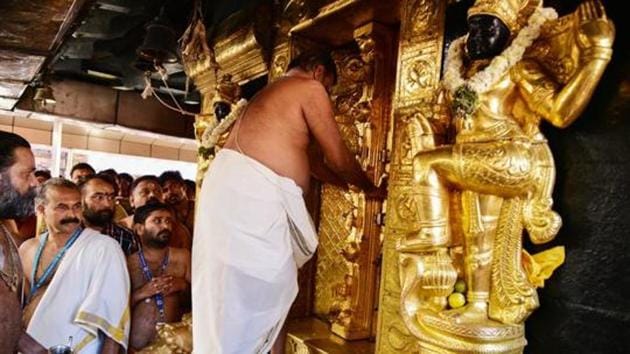 The Ayyappa temple had opened for devotees during the five day monthly pujas from October 17 after remaining shut for pilgrims for the past six months.(AFP file photo)