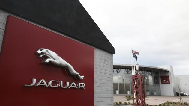 A logo sits on the exterior of Tata Motors Ltd.'s Jaguar assembly plant in Castle Bromwich, UK(Bloomberg File Photo)