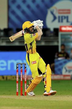 Dubai: Ruturaj Gaikwad of Chennai Super Kings plays a shot during Indian Premier League (IPL) match between the Chennai Super Kings and the Kolkata Knight Riders, at the Dubai International Cricket Stadium in Dubai, Thursday, Oct. 29, 2020. (PTI Photo/Sportzpics for BCCI)(PTI29-10-2020_000208B) (PTI)