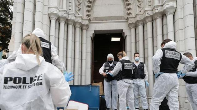 At some point during the attack, the knifeman came out of the church, according to Didier-Olivier Reverdy of police officer’s union Alliance Police Nationale.(Reuters Photo) At some point during the attack, the knifeman came out of the church, according to Didier-Olivier Reverdy of police officer’s union Alliance Police Nationale.(Reuters Photo)