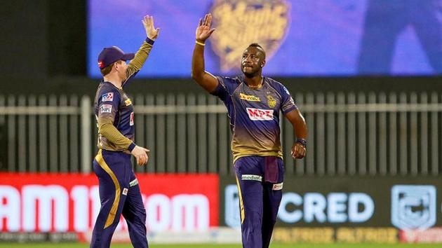 Kolkata Knight Riders player Andre Russell.(PTI) Kolkata Knight Riders player Andre Russell.(PTI)