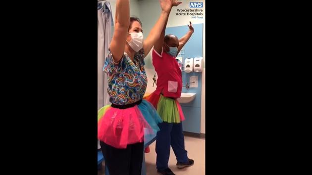 The video was shared on the official Facebook profile of Worcestershire Acute Hospitals NHS Trust. The video was shared on the official Facebook profile of Worcestershire Acute Hospitals NHS Trust.