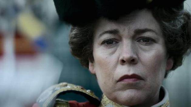Olivia Colman in a still from The Crown season 4 trailer.