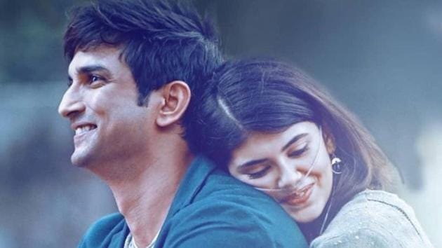 Sushant Singh Rajput and Sanjana Sanghi in a still from Dil Bechara.