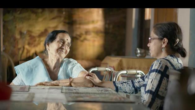 The author with her aunt, who starred in the 2019 documentary Aunty Sudha Aunty Radha