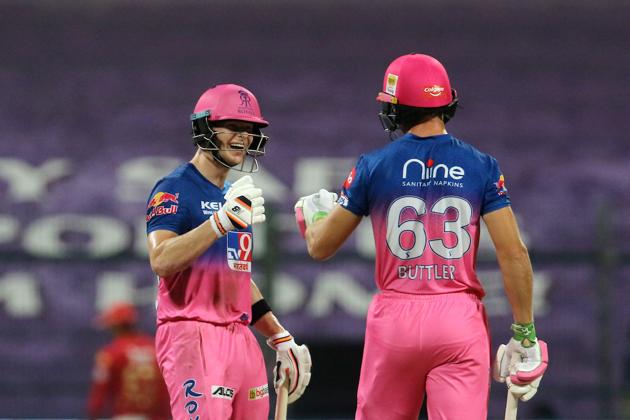 Steve Smith and Jos Buttler remained not out on 31 and 22 respectively to take RR home and snap KXIP’s five-match winning streak. (ipl)