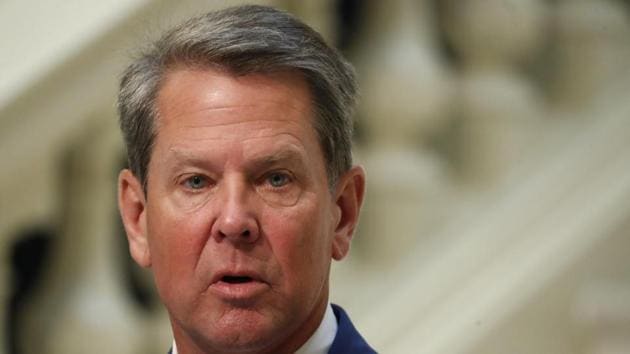 Georgia governor Brian Kemp has tested negative for Covid-19.(AP) Georgia governor Brian Kemp has tested negative for Covid-19.(AP)