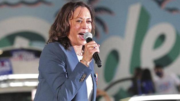 Kamala Harris devoted one of the race’s final days to campaigning across America’s largest red state and early voter turnout zoomed past 9 million.(AP)