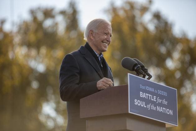 Biden will close out his campaign on Monday in Pennsylvania, the state where he was born and the one he’s visited more than any other in his campaign.(Bloomberg file photo)