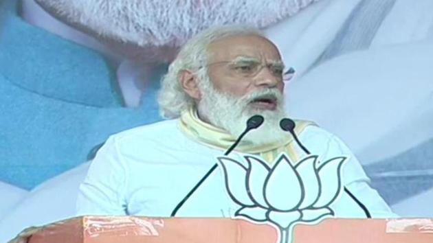Prime Minister Narendra Modi will address four rallies in Bihar on Sunday.(ANI Photo) Prime Minister Narendra Modi will address four rallies in Bihar on Sunday.(ANI Photo)