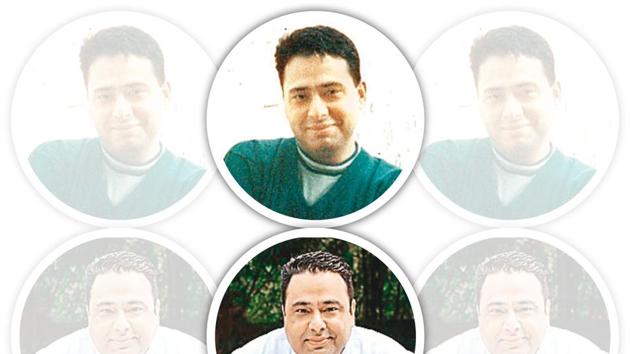 Chef Manish Mehrotra then at 22 (top), and now (above) at 46