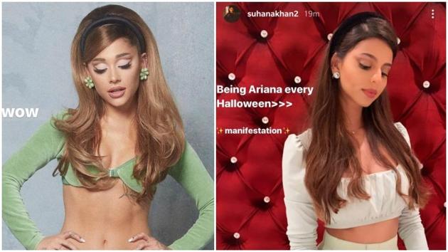 Ariana Grande’s look was recreated by Suhana Khan.