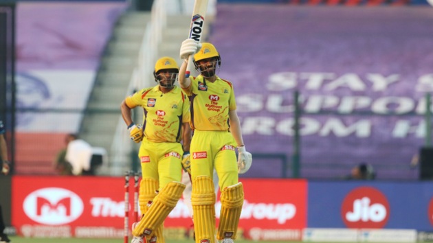 Ruturaj Gaikwad celebrates fifty.(IPL/Twitter)