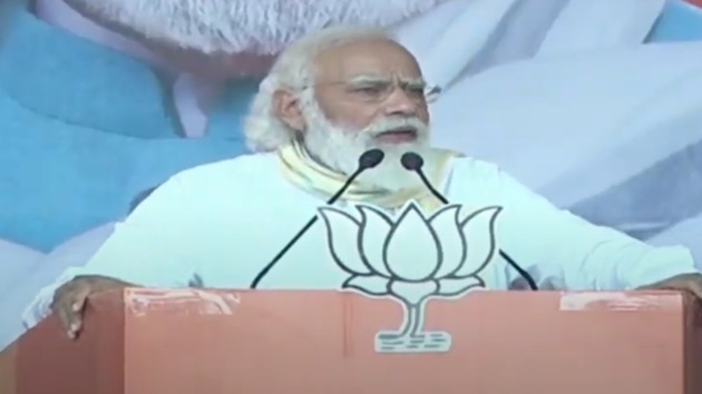 Earlier in the day, while addressing a rally in Chhapra, PM said that the high turnover in first phase of Bihar assembly polls had proved all political pundits wrong.(Screengrab)