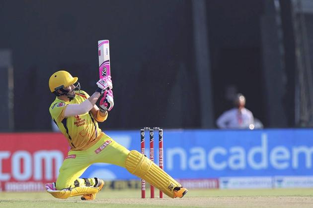 Abu Dhabi: Faf du Plessis of Chennai Super Kings plays a shot during Indian Premier League (IPL) 2020 cricket match against Kings XI Punjab, at Sheikh Zayed Stadium in Abu Dhabi, United Arab Emirates, Sunday, Nov. 1, 2020. (PTI Photo/Sportzpics for BCCI)(PTI01-11-2020_000163B) (PTI)