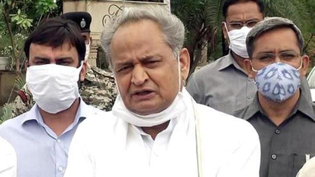 Rajasthan chief minister Ashok Gehlot addressing media in Jaipur.(ANI File Photo) Rajasthan chief minister Ashok Gehlot addressing media in Jaipur.(ANI File Photo)