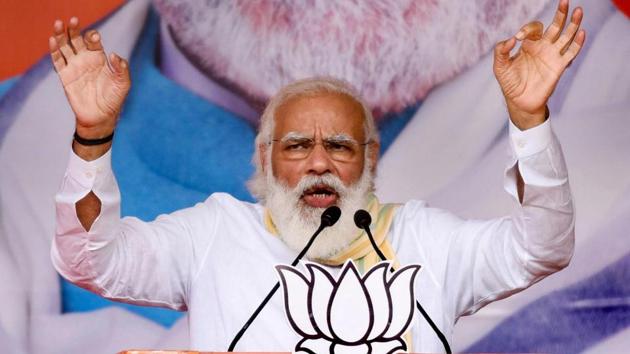 Prime Minister Narendra Modi addresses an election rally for the second phase of Bihar Assembly polls in Samastipur district. (PTI)