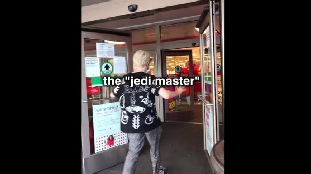 The image shows a funny way to open a door. (Instagram/@tjblk) The image shows a funny way to open a door. (Instagram/@tjblk)