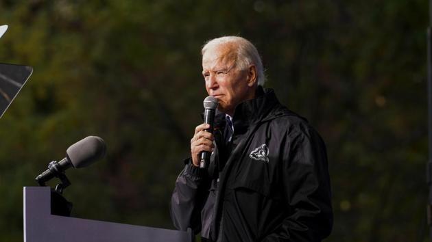 US Democratic presidential candidate Joe Biden speaks during a campaign event in Philadelphia, Pennsylvania, US.(Reuters Photo) US Democratic presidential candidate Joe Biden speaks during a campaign event in Philadelphia, Pennsylvania, US.(Reuters Photo)