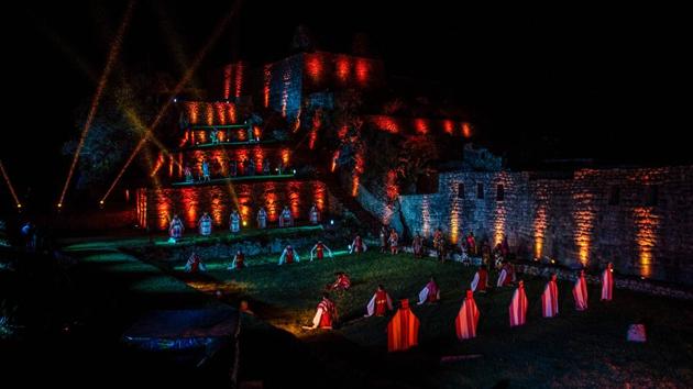Machu Picchu bathed in lights during a reopening ceremony on November 1. Under a fine drizzle and multicoloured lights, an Inca ritual was heldto thank the gods for facilitating the citadel’s reopening. (Ernesto Benavides / AFP)