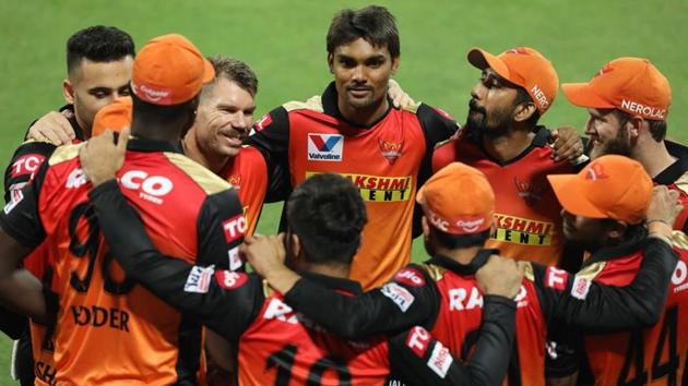 IPL 2020: The Sunrisers Hyderabad won their final league match and sealed a place in the playoffs.(IPL/Twitter)