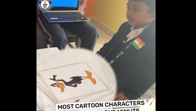 The image shows Shrish Nirghav attempting to bag the record.(Facebook/@Guinness World Records) The image shows Shrish Nirghav attempting to bag the record.(Facebook/@Guinness World Records)