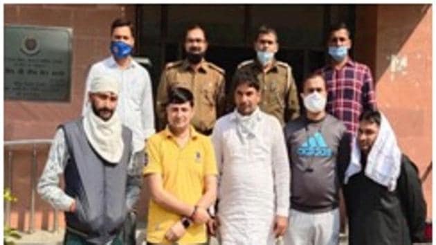The five accused in police custody. (Photo: Delhi Police) The five accused in police custody. (Photo: Delhi Police)