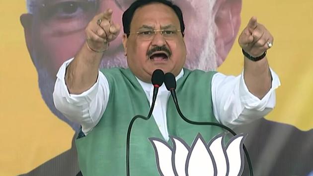 BJP chief JP Nadda wrote a letter to Punjab chief minister over protests in the state against farm laws.(ANI Photo)