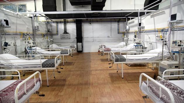 With cases going down, PMC has shut down 18 Covid care centres out of the 23 which were started initially and only five are operational now. (HT PHOTO) With cases going down, PMC has shut down 18 Covid care centres out of the 23 which were started initially and only five are operational now. (HT PHOTO)
