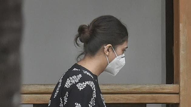 Karishma Prakash at NCB office in September when she was summoned for questioning in a drug case related to late actor Sushant Singh Rajput’s death. (PTI) Karishma Prakash at NCB office in September when she was summoned for questioning in a drug case related to late actor Sushant Singh Rajput’s death. (PTI)