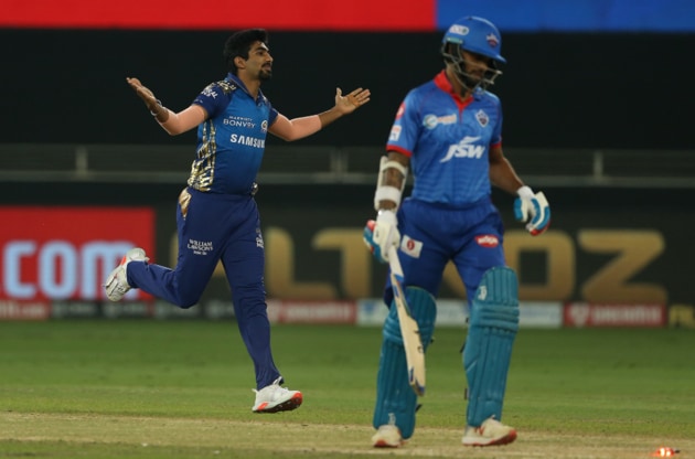 Jasprit Bumrah celebrates a wicket. (IPL/Twitter)