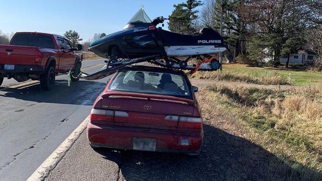 The post was shared on Facebook by the police department with a warning. (Facebook/@Wisconsin Department of Transportation) The post was shared on Facebook by the police department with a warning. (Facebook/@Wisconsin Department of Transportation)
