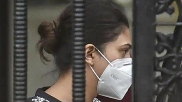 Karishma Prakash at the NCB office for questioning in Mumbai. (HT Photo) Karishma Prakash at the NCB office for questioning in Mumbai. (HT Photo)
