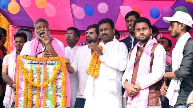 Jan Adhikar Party president Pappu Yadav who is contesting from the Madhepura seat, addresses supporters during an election rally ahead of third phase of Bihar Assembly elections. (ANI) Jan Adhikar Party president Pappu Yadav who is contesting from the Madhepura seat, addresses supporters during an election rally ahead of third phase of Bihar Assembly elections. (ANI)