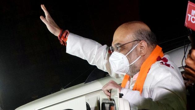 Union Home Minister and BJP leader Amit Shah in Kolkata on Wednesday; he is on a two-day visit to West Bengal. (ANI) Union Home Minister and BJP leader Amit Shah in Kolkata on Wednesday; he is on a two-day visit to West Bengal. (ANI)