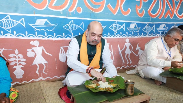 Amit Shah, who is on a two-day tour to the state, arrived in Bankura this morning to take stock of the party’s organisation in the district. The assembly election is likely to be held in the state in April-May next year.(BJP4Bengal/Twitter) Amit Shah, who is on a two-day tour to the state, arrived in Bankura this morning to take stock of the party’s organisation in the district. The assembly election is likely to be held in the state in April-May next year.(BJP4Bengal/Twitter)